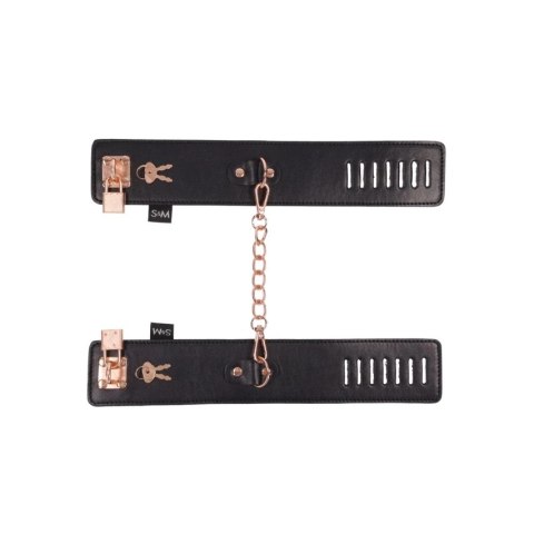 Sportsheets Sex & Mischief Brat kajdanki czarne skora wegańska regulowane