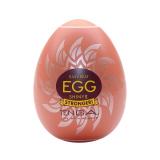Tenga Egg Shiny II - kompaktowa maszyna intymna, spiralna tekstura