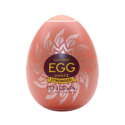 Tenga Egg Shiny II - kompaktowa maszyna intymna, spiralna tekstura