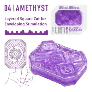 Tenga UNI Amethyst elastyczna nakładka uniwersalna 6 cm TPE