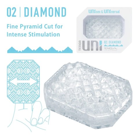 Tenga UNI Diamond - Uniwersalna elastyczna nakładka masująca 6 cm