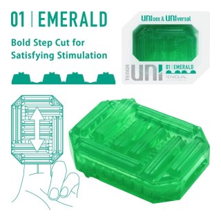Tenga UNI Emerald - Uniwersalny elastyczny rękaw intymny 6 cm TPE