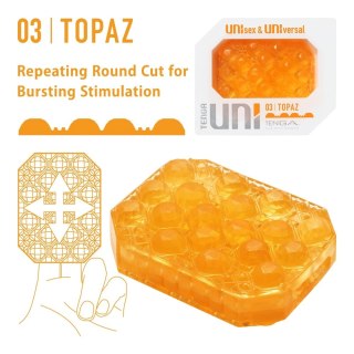 Tenga UNI Topaz - Elastyczny uniwersalny rękaw masujący 6 cm
