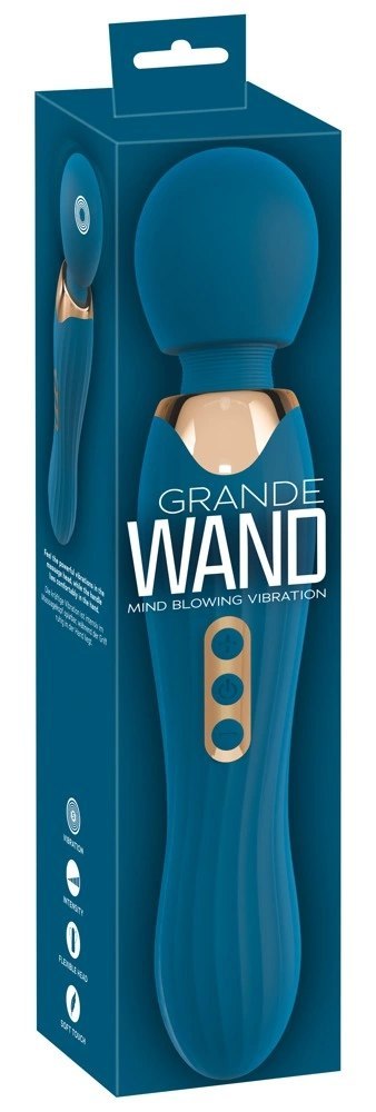 You2Toys Grande Wand Masażer Z Ruchomą Głowką Niebieski 29,3 cm