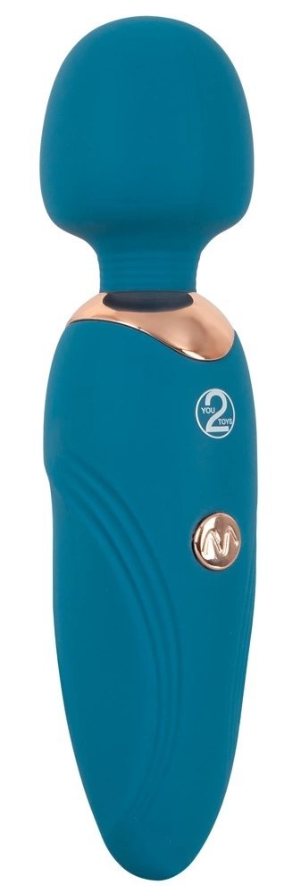You2Toys Petite Wand Niebieski - Mini masażer z ruchomą głowką 14,5 cm