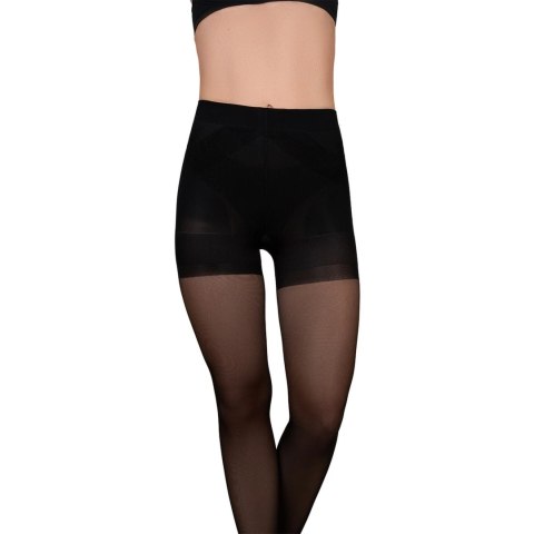Bye Bra Power Up rajstopy modelujące czarne XL - push-up, włoska jakość
