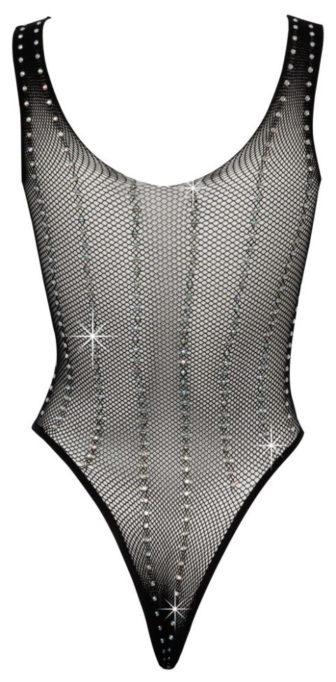Cottelli Collection Fantasy Body siateczkowe czarne S-L z dżetami