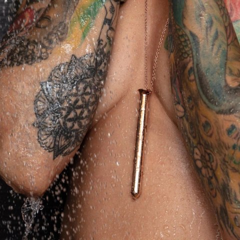 Crave Vesper 2 Naszyjnik wibrujący wodoodporny rożowe złoto