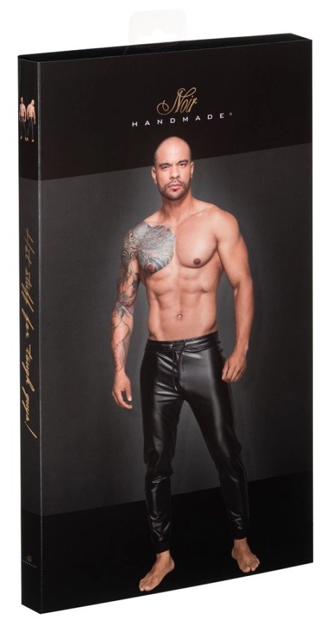 Noir Joggery Męskie 2XL Czarne Power Wetlook Matowe