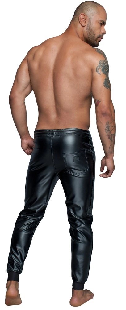 Noir Joggery Męskie 2XL Czarne Power Wetlook Matowe