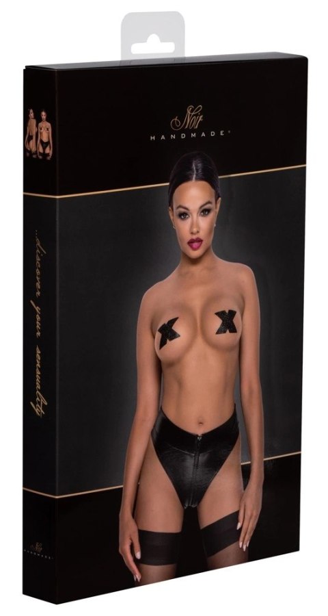 Noir Szwarskie Majtki Powerwetlook Zamek Dwukierunkowy Czarne S