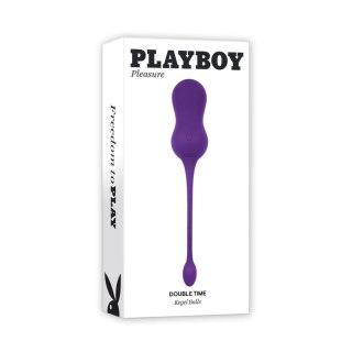 Playboy Pleasure Double Time - Wibrujące kulki Kegla z pilotem, silikon