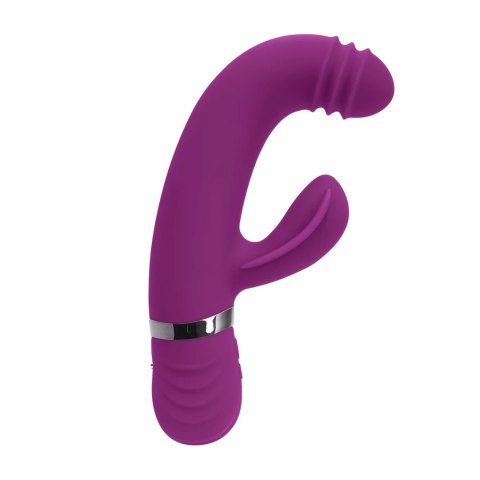 Playboy Pleasure Tap That - wibrator punktu G z funkcją stukania, fioletowy
