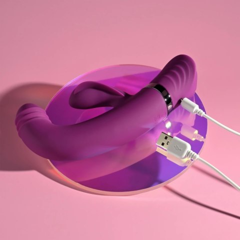 Playboy Pleasure Tap That - wibrator punktu G z funkcją stukania, fioletowy