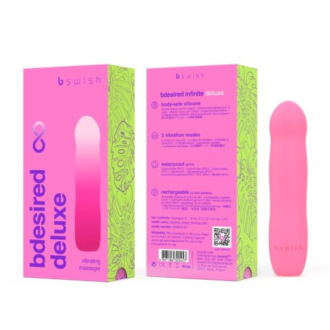 B Swish Bdesired Infinite Deluxe Pink - 5 Trybow, Wodoodporny, USB