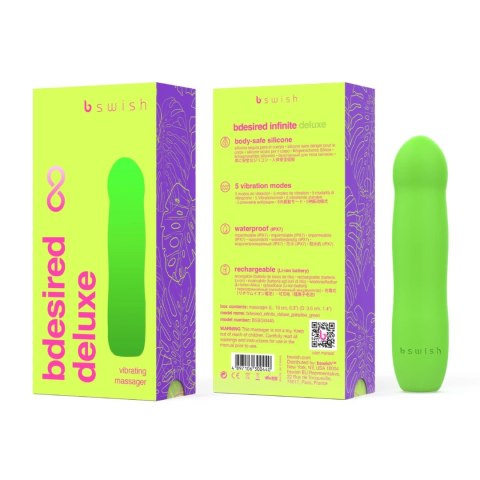 B Swish Bdesired Infinite Deluxe Wibrator 5 trybow zielony IPX7