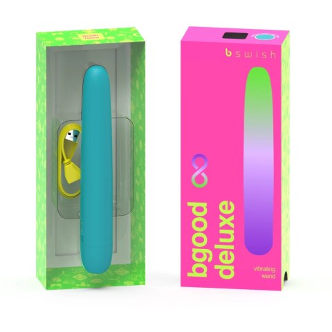B Swish Bgood Infinite Deluxe niebieski - wibrujący model silikonowy 18 cm