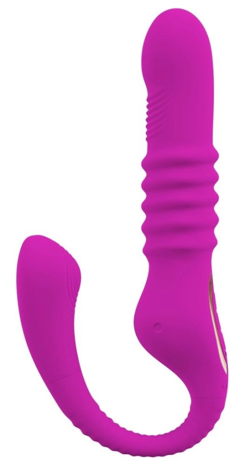 Javida Strap-On Fioletowy 3-funkcyjny, wodoodporny model silikonowy