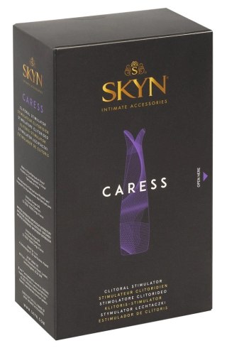 Skyn Caress Fioletowy 13,3 cm - Stymulator z podwojną końcowką