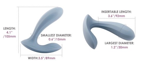 Svakom Erica - niebieska maszyna intymna do noszenia, Bluetooth, 11 trybow