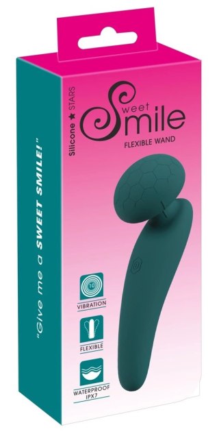 Sweet Smile Flexible Wand Masażer Zielony 14.2 cm, 10 Trybow, USB