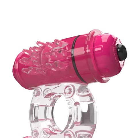 The Screaming O Double Wammy Pink - podwojny wibrujący pierścień SEBS