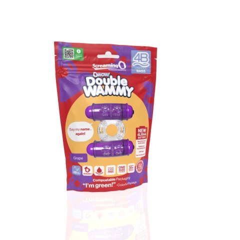 The Screaming O Double Wammy Violet - podwojny pierścień wibracyjny SEBS