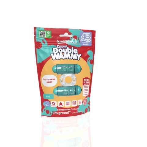 The Screaming O Double Wammy Zielony Pierścień Wibrujący Podwojny SEBS