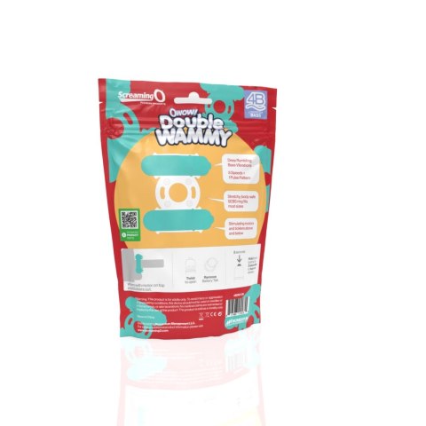 The Screaming O Double Wammy Zielony Pierścień Wibrujący Podwojny SEBS