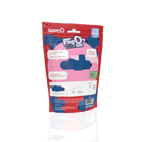 The Screaming O FingO Slim Wibrator na palec 6 funkcji niebieski