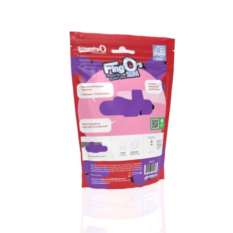 The Screaming O FingO Slim - Wibrator na palec, 6 trybow, fioletowy