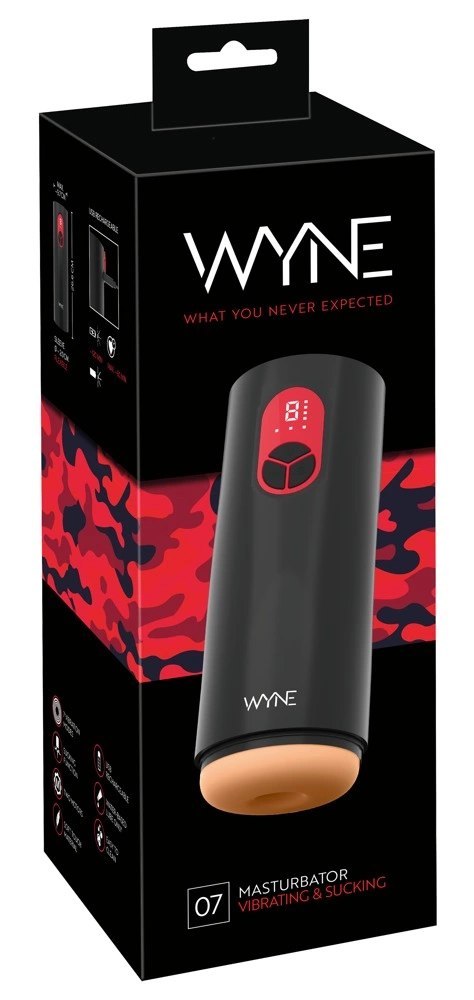 WYNE Model 07 - Intymna maszyna 2-silnikowa z funkcją ssania i wibracji