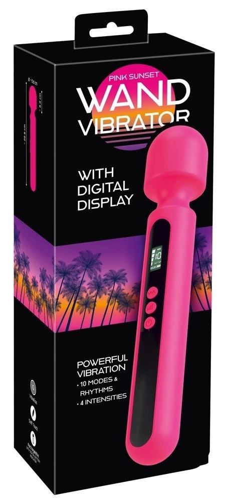You2Toys Pink Sunset Display Wand z cyfrowym panelem, 10 trybow, 29,8 cm