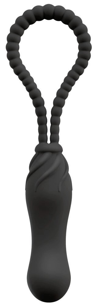 Black Velvets Perfect Fit czarne urządzenie intymne bez paskow 22 cm