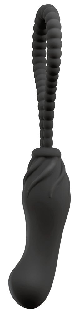 Black Velvets Perfect Fit czarne urządzenie intymne bez paskow 22 cm