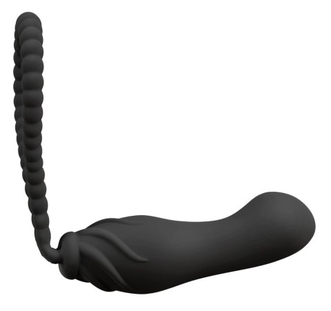 Black Velvets Perfect Fit czarne urządzenie intymne bez paskow 22 cm