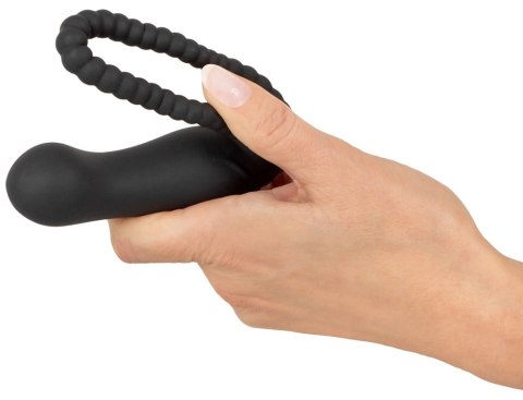 Black Velvets Perfect Fit czarne urządzenie intymne bez paskow 22 cm