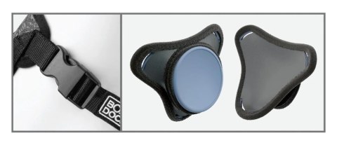 Dillio Platinum Body Dock System Fioletowy 14,6 cm Uprząż + Akcesorium