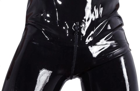Late X Kombinezon Męski z Lateksu Czarny 2XL Obcisły Ramiączka
