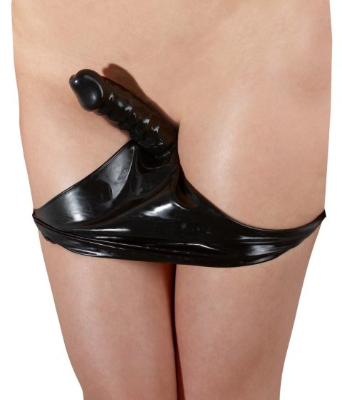 LateX Majtki Lateksowe z Elementem Anatomicznym Czarne S