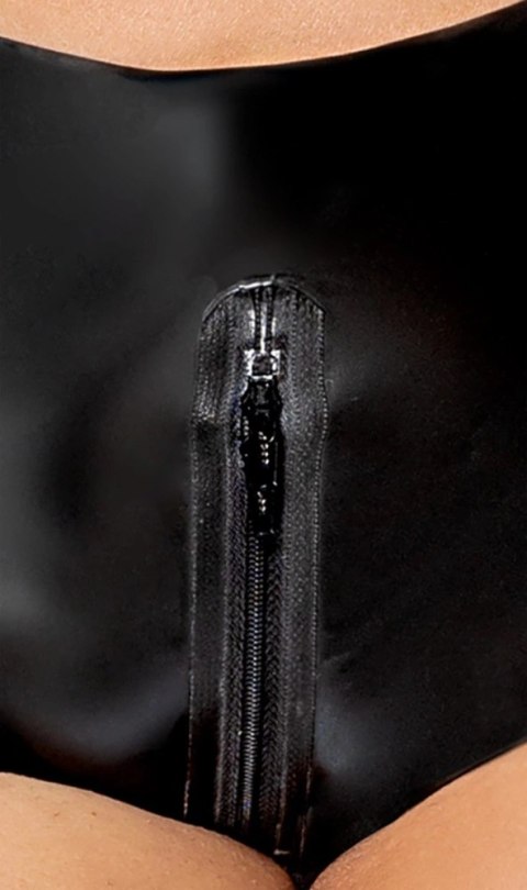 LateX Spodenki Lateksowe XL z Zamkiem, Czarny, 0.35mm