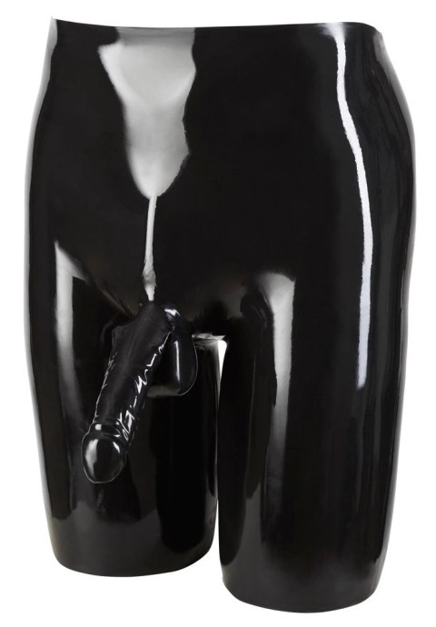 Late X Spodenki Lateksowe Męskie Czarny 2XL z Kieszonką