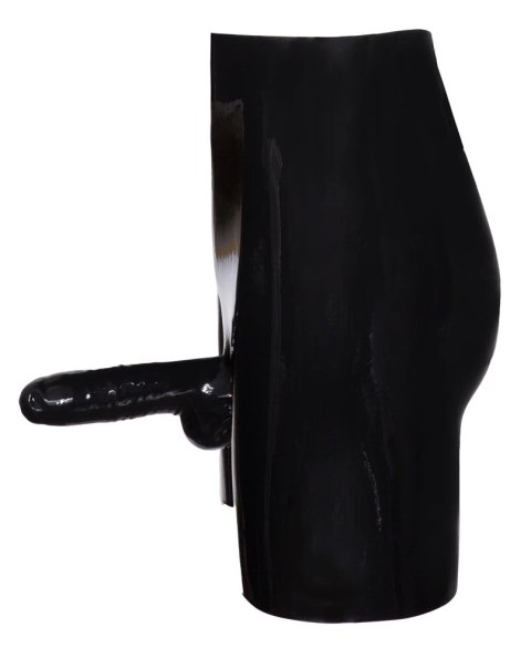 Late X Spodenki lateksowe czarne S z kieszenią anatomiczną