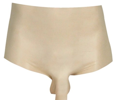 LateX Spodenki męskie przezroczyste S/M z anatomiczną osłoną, lateks