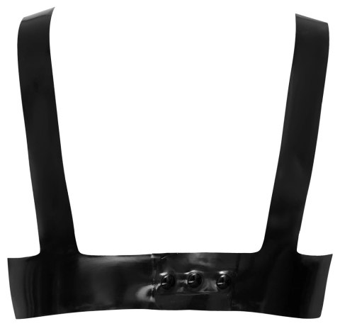 LateX Biustonosz Lateksowy Czarny XL - Anatomiczny Model z Regulacją