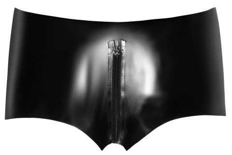 LateX Spodenki Lateksowe XL z Zamkiem, Czarny, 0.35mm