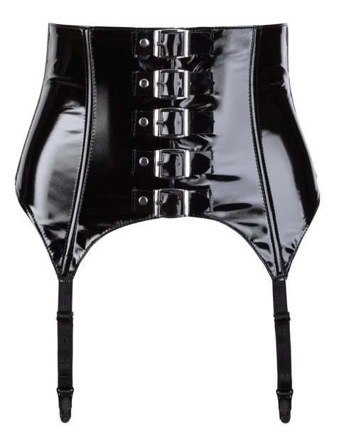 Black Level Pas do Pończoch Vinylowy Czarny XS Regulowany