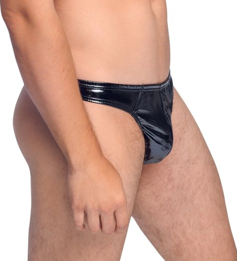 Black Level Stringi Męskie Czarny Połysk Rozmiar M