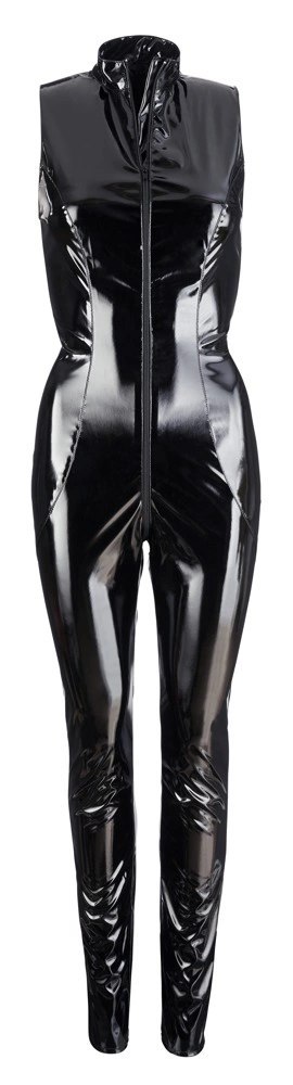 Black Level Kombinezon Vinylowy Czarny Długi Zamek XL