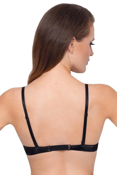 Black Level Biustonosz Vinylowy 80C Czarny Regulowane Ramiączka